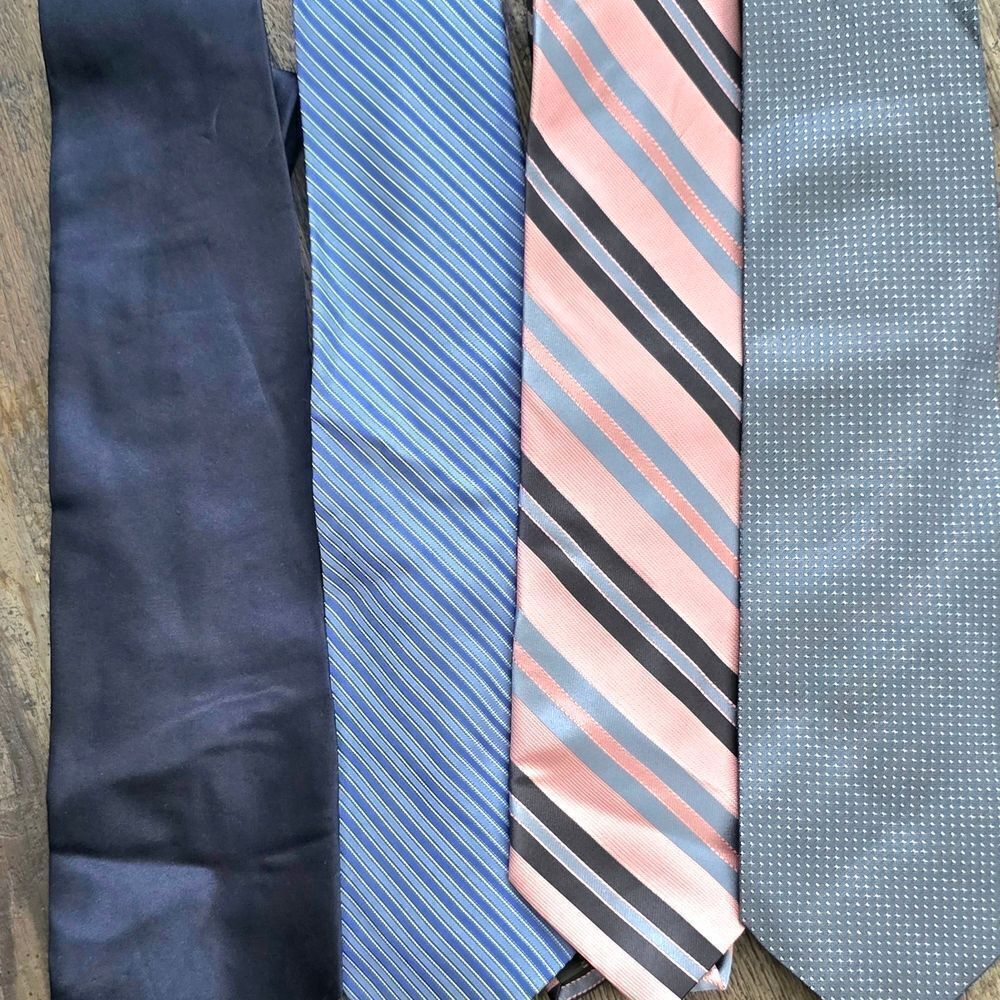 Calvin Klein Collection Men's Tie Set - Black, Blue, Pink, Gray